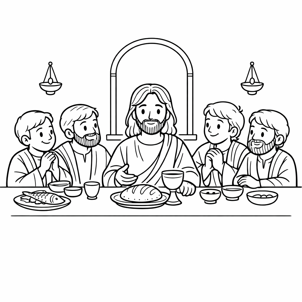 Desenho da Última Ceia