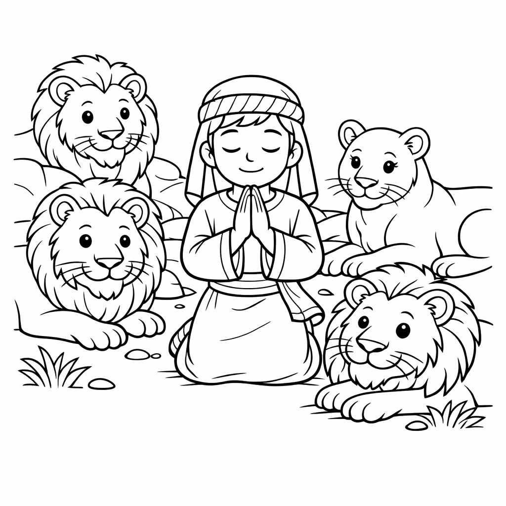 Desenho de Daniel na Cova dos Leões